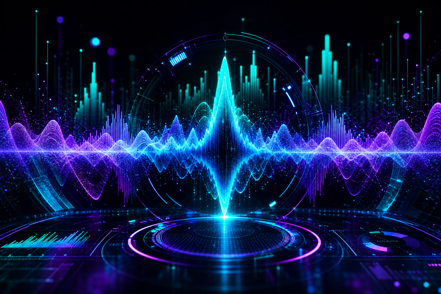 AI mastering waveform visualization for automated music mastering and audio enhancement